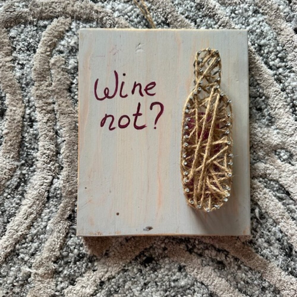 Wine Lover Unique Gift | Wine String Art | Wine Glass Art Gift | Rustic String A